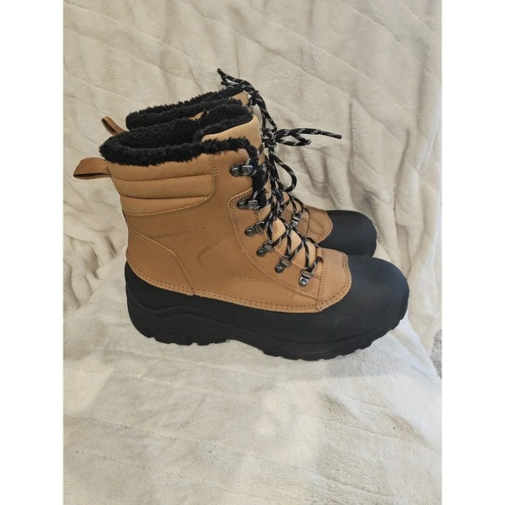 All‎ In Motion Men's Winter Boots Waterproof Faux Fur Outdoor NWOT Size 12 K078